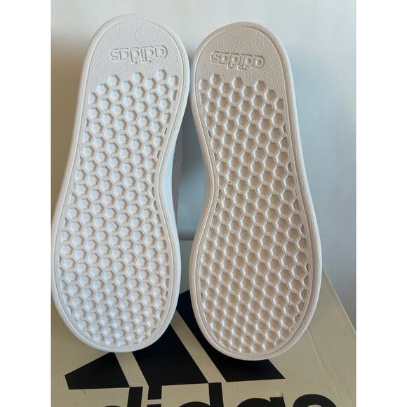 Adidas Advantage Base 2.0 Kids' Shoes White Green Size 2 - Picture 7 of 8